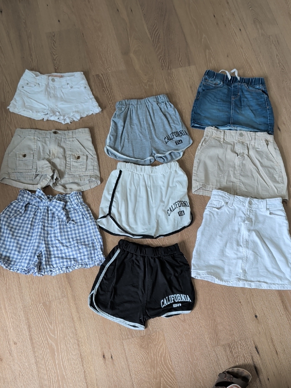 Girls's Shorts & Skirts - Neutral, Denim, Black, White, Gray, Blue plaid